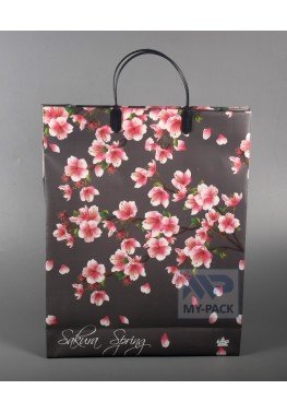 Подарочный пакет 30см*40см(+5)*140мкм "Весенняя сакура"