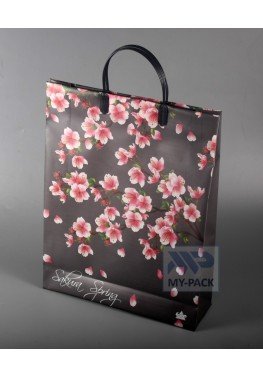 Подарочный пакет 30см*40см(+5)*140мкм "Весенняя сакура"