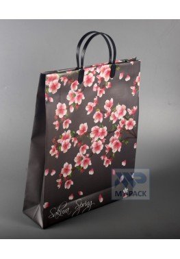 Подарочный пакет 30см*40см(+5)*140мкм "Весенняя сакура"