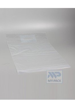 Пакет с Вырубной ручкой 40х50см, "Прозрачный" (50мкм)