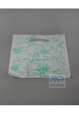 Пакет с вырубной ручкой 20х30см, "Цветы" (15 мкм)