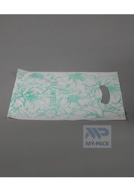 Пакет с вырубной ручкой 20х30см, "Цветы" (15 мкм)