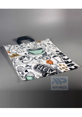 Подарочный пакет 38см*42см*43мкм, ПНД "Кофе"