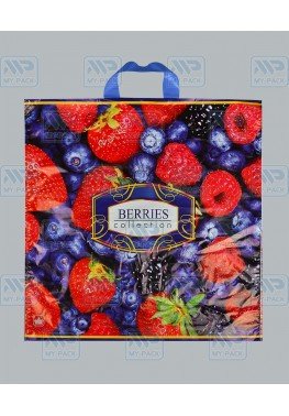 Подарочный пакет 48см*48см*60мкм, ПВД "Ягодный микс"