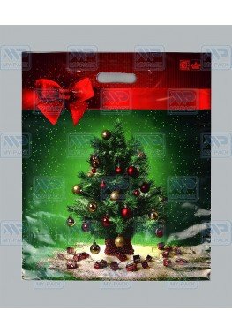 Новогодний пакет 38см*45см*60мкм, "Маленький праздник"