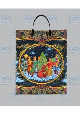 Подарочный пакет 30см*40см*140мкм, ламинат "Русская сказка"