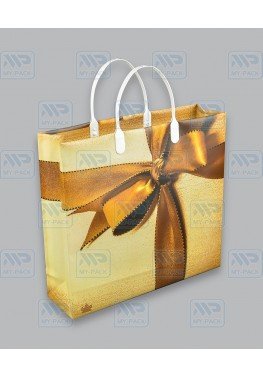 Новогодний пакет 30см*30см(+5)*140мкм, ламинат "Подарочный"