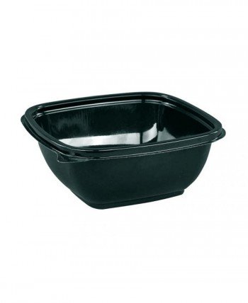 Контейнер пищевой 126х126х50мм, 375мл, черный (квадратный)