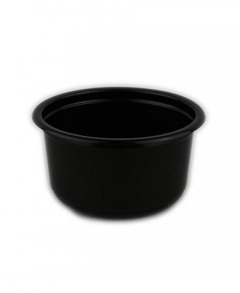 Контейнер пищевой d-115мм (h-58,6мм), 350мл, черный (круглый)