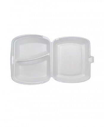 Ланч бокс одноразовый 247х198х75мм, белый, 2-секции