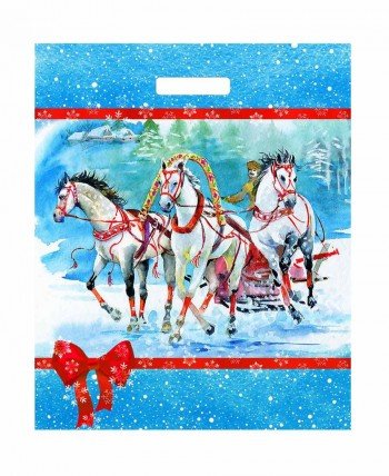 Пакет ВУР 39см*48см(+3)*60мкм, ПВД "Тройка удалая"