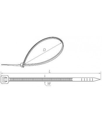 Стяжка нейлоновая КСС 3*150, черная, 100шт.